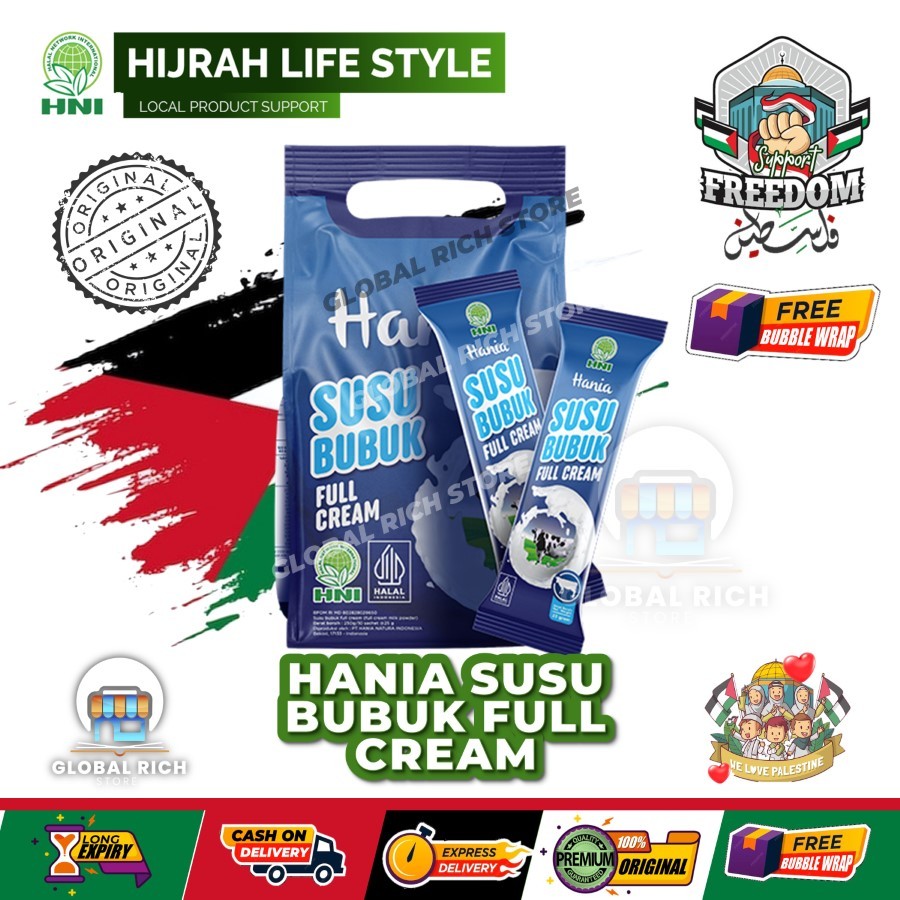 

Hania Susu Sapi Bubuk Fullcream HNI HPAI - Susu Sapi Murni - BPOM ORIGINAL
