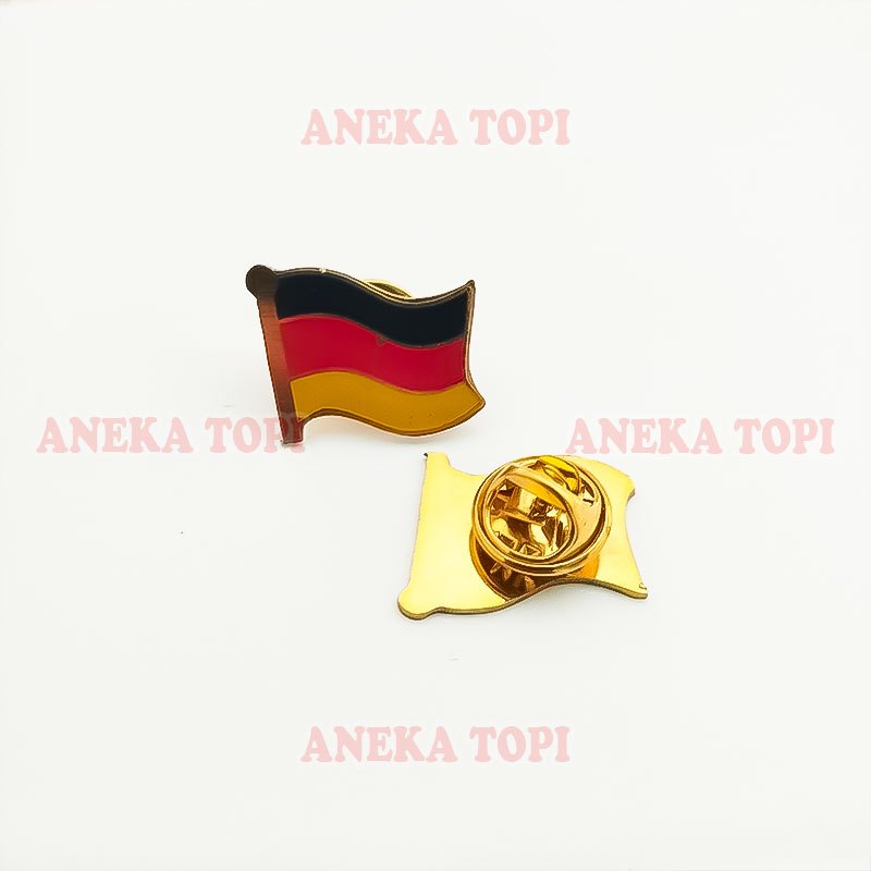 Flag Pin Jerman Pin Bendera Negara Jerman Pin Flag Jerman - Aneka Topi