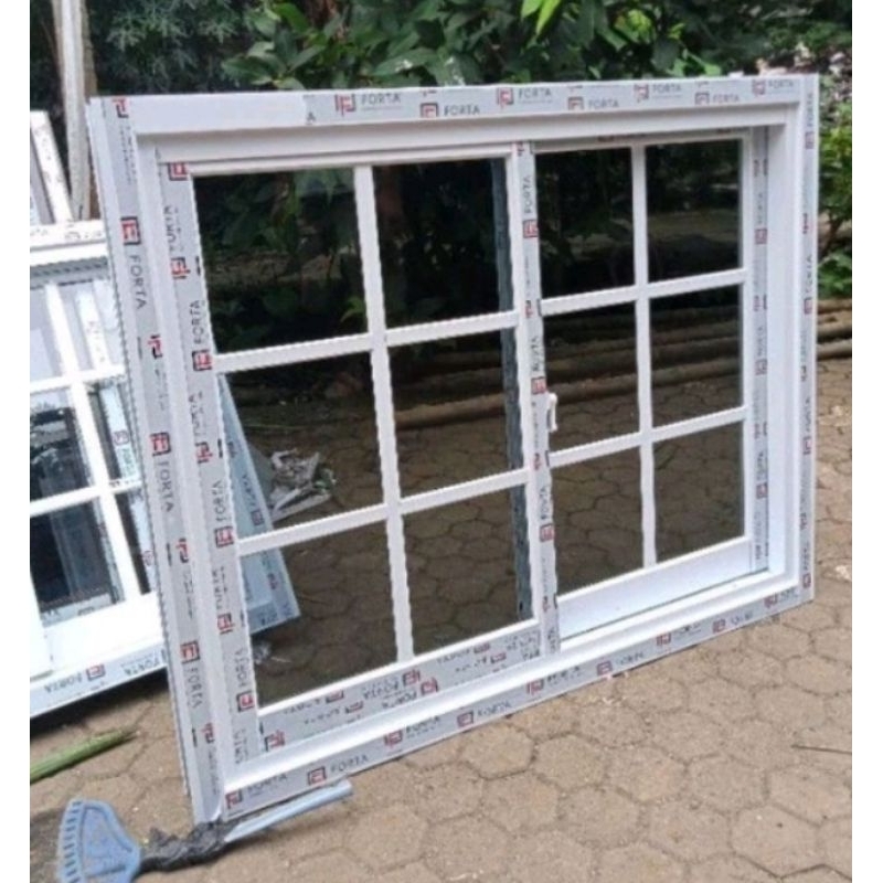 jendela sliding alumunium free packing kayu