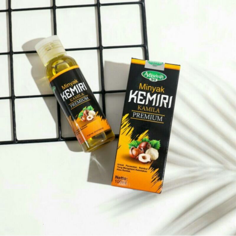 MINYAK KEMIRI MURNI / MINYAK KEMIRI KAMILA / OBAT HERBAL PENUMBUH RAMBUT / MENGHITAMKAN RAMBUT UBAN