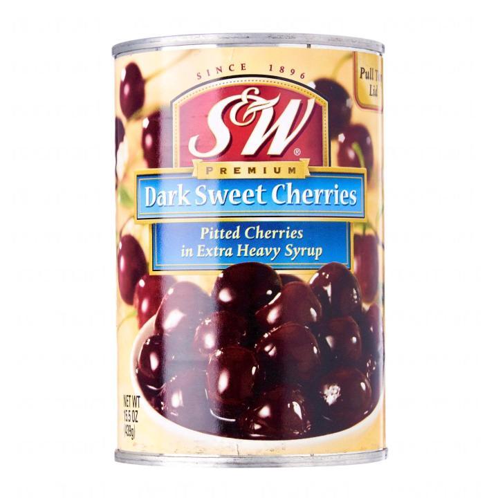 

S&W Dark Cherries 439gr cherry kaleng cherry ceri can