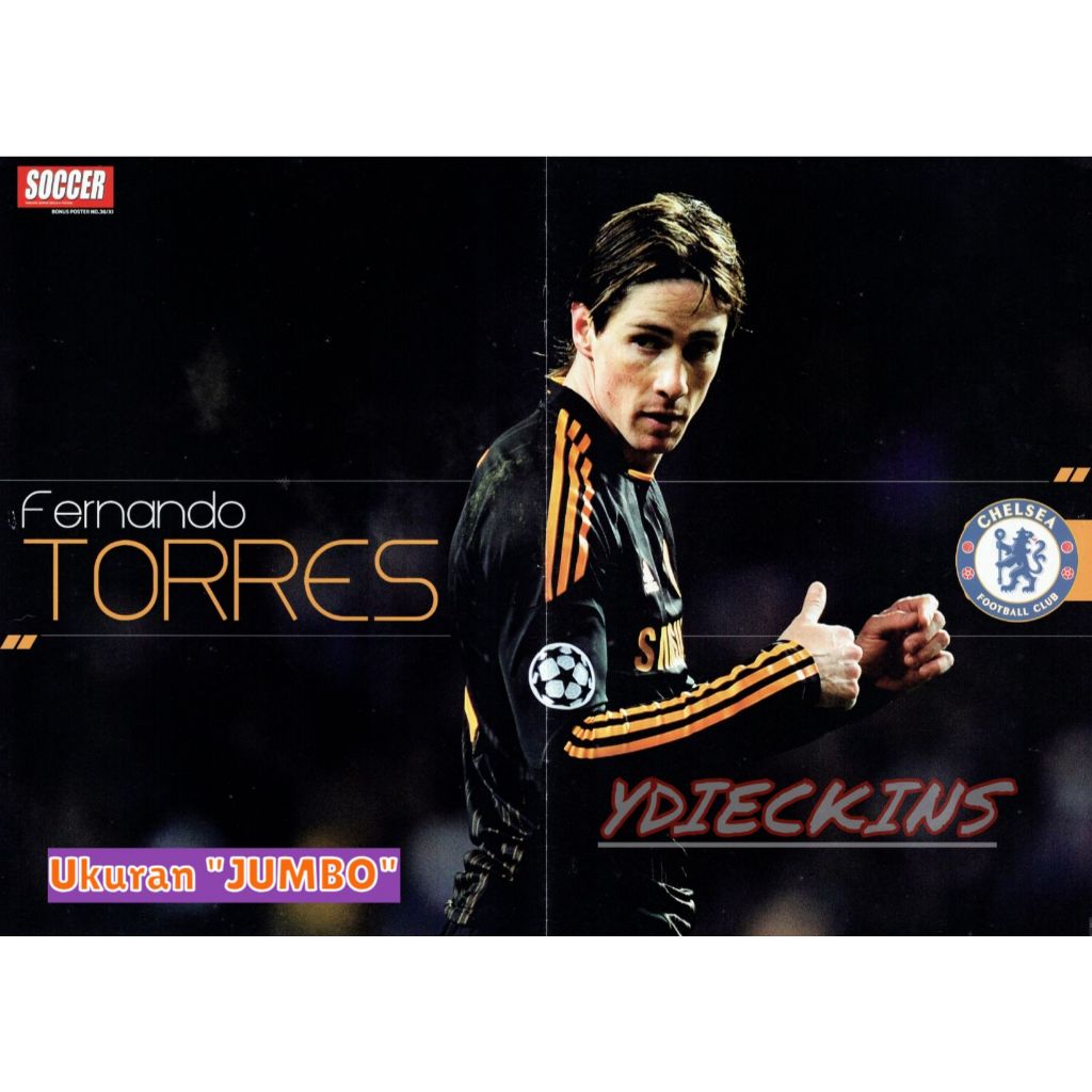 Koleksi Bola Edisi Poster Tabloid Soccer Fernando Torres Klub Chelsea - Jumbo