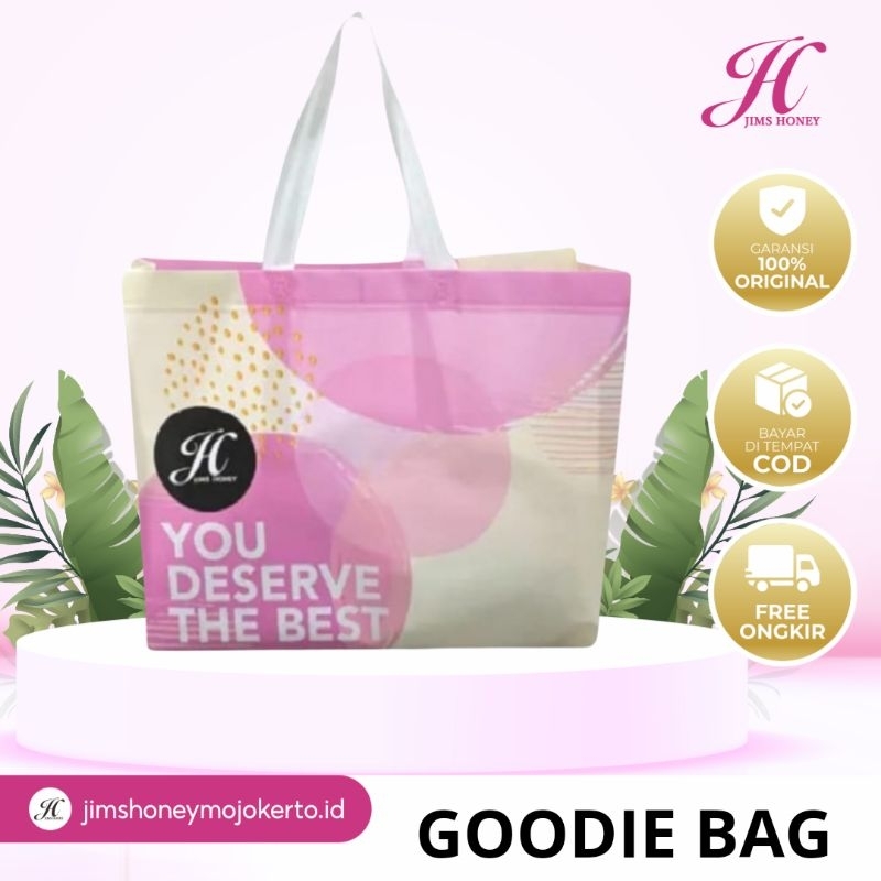 GOODIE BAG BESAR JIMS HONEY PINK shopping bag mall wanita ibu murah import tas belanja besar jumbo
