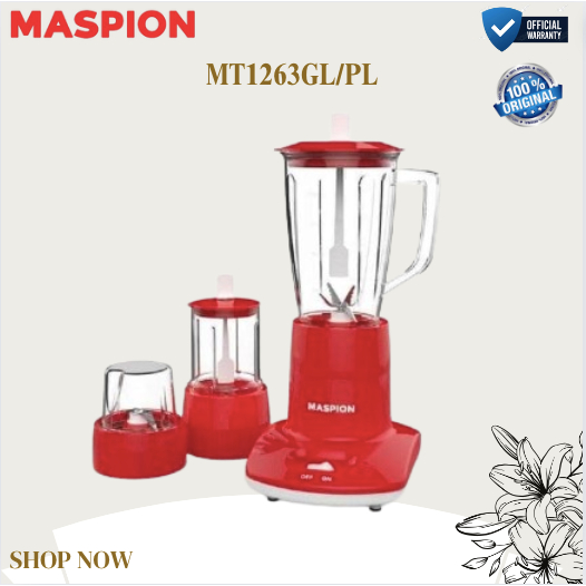 MASPION BLENDER 3 IN 1 BLENDER MT 1263GL/MT1263GL/MT1263 GL/MT1263 GL/ORIGINAL MASPION/GARANSI RESMI