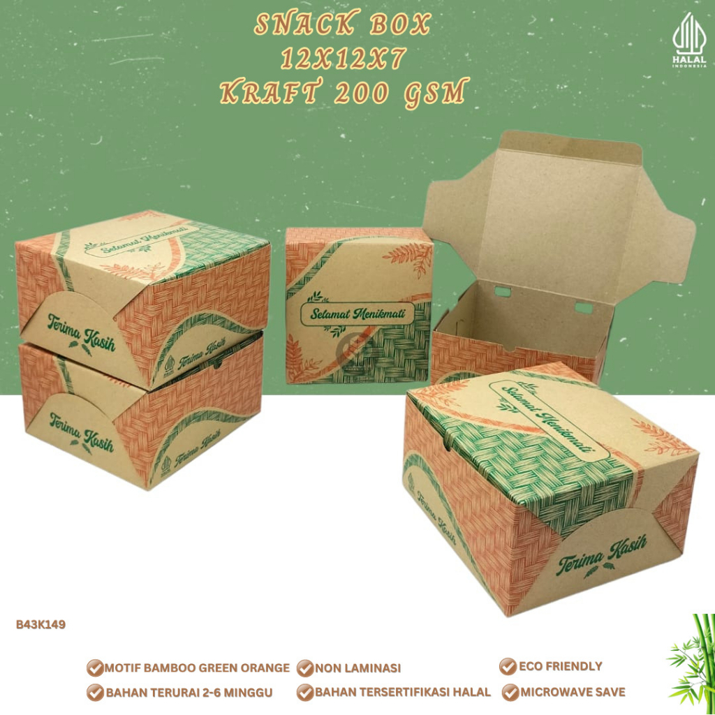 

dus kue snack 12 x 12