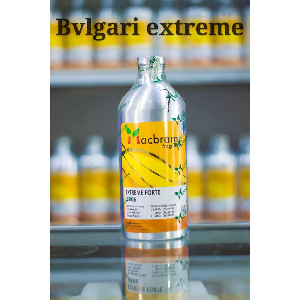 EXTREME FORTE BIBIT PARFUM SEGEL 1 KG PRODUK MACBRAME ( BULGARI EXTREME )