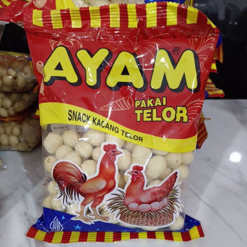 

Kacang Telor 135g Cap Ayam Pakai Telor Kacang Cemilan Khas Bugis-Makassar