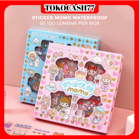 

STICKER MOMO RAINBOW / STICKER LUCU WATERPROOF ISI 100 PCS / BOX