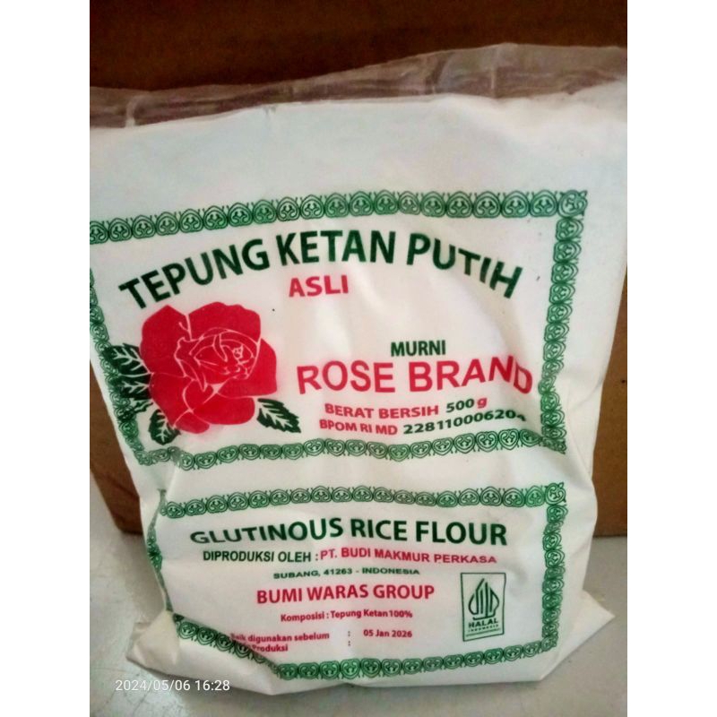 

Tepung ketan putih rose brand 500 gram