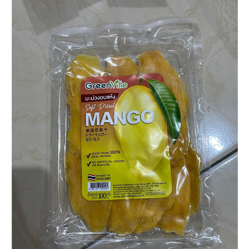 

READY STOCK Dry Mango 100gram Green Ville, Dried Mango Asli BKK