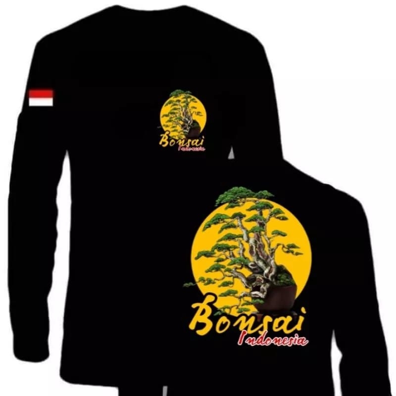 KAOS BONSAI INDONESIA LENGAN PANJANG MODEL KUNING KUNYIT