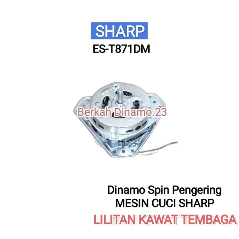 Mesin Dinamo Pengering SHARP ES-T871DM / EST-871DM Spin Dinamo Pengering Tembaga Sharp 2 Tabung Est8