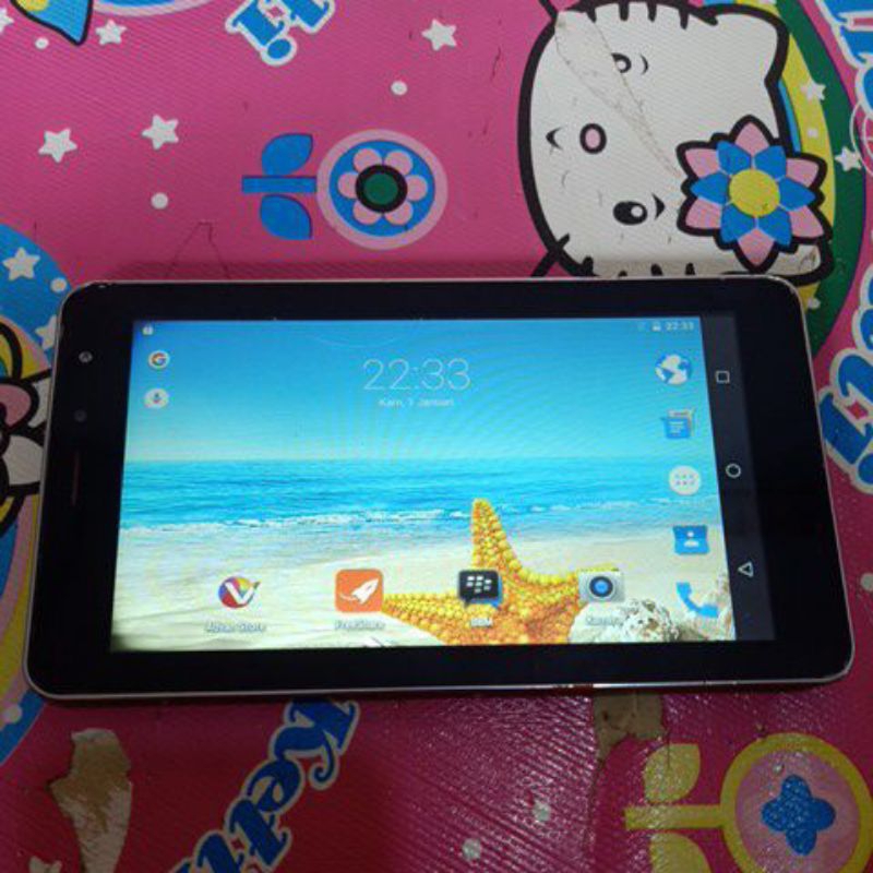 Tablet Advan X7 plus minus gak bisa cas dan touchscreen retak - lcd mulus - batrai aman