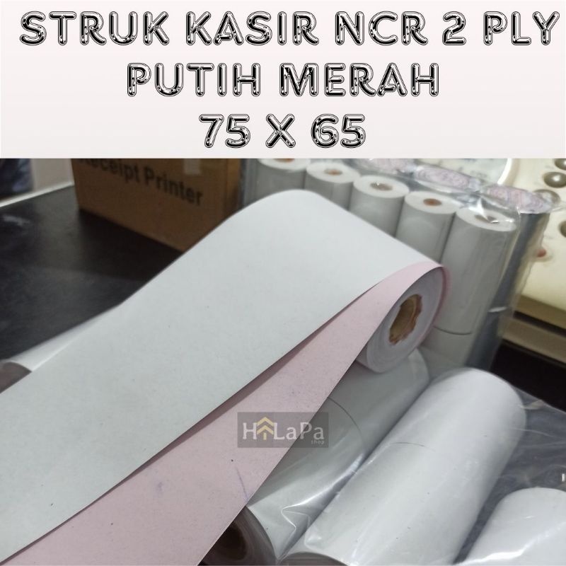 

Struk Kasir NCR 2ply Putih Merah 75 x 65 mm / 7565