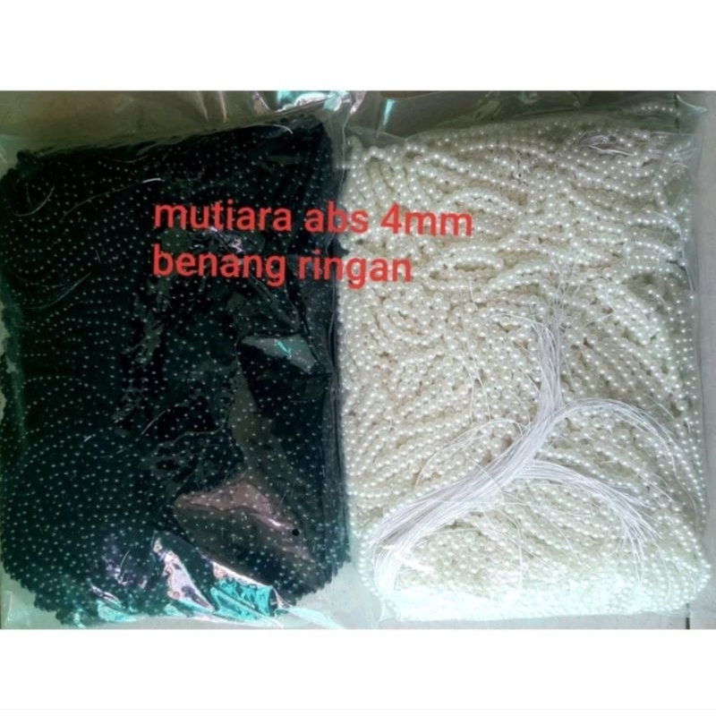 Mote Mutiara 4mm Putih-Mote Mutiara 1 pon