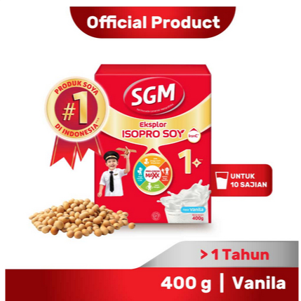 

SGM Isopro Soy 1+ Susu Pertumbuhan Vanilla 400 Gram