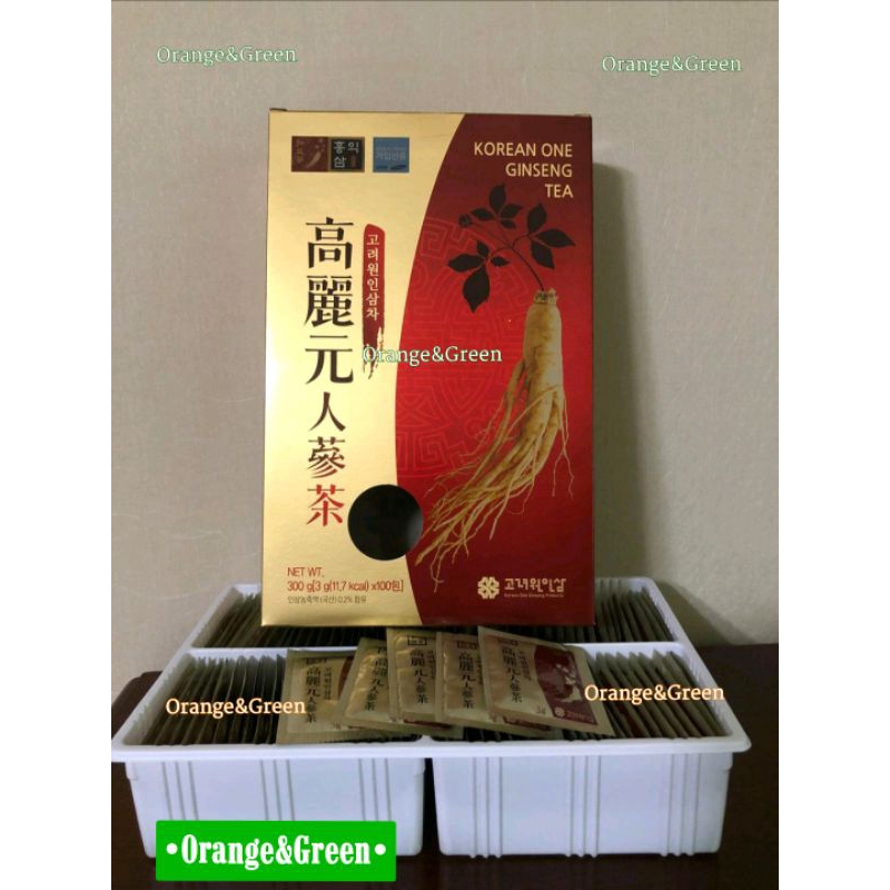

[READY-Exp Date TERBARU APRIL 2027] KOREAN GINSENG TEA Isi 100 Sachet Merk KOREAN ONE