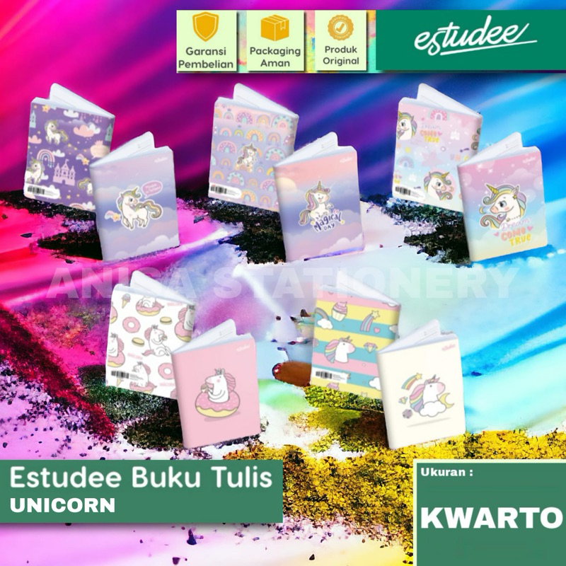 

Buku Tulis Estudee A5 Kwarto 38 Unicorn Isi 10 Limited Edition