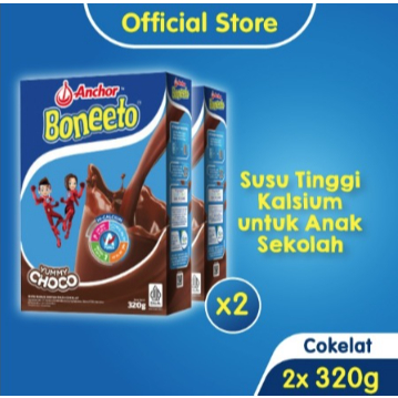 

6.0Boneeto Susu Bubuk Anak Sekolah Yummy Choco 2 x 320g - Nutrisi Pertumbuhan Anak untuk Daya Pikir dan Tubuh Aktif