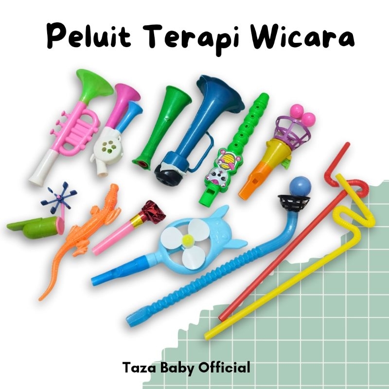 Paket Terapi Wicara / Peluit Terapi Wicara / Alat Terapi Wicara Anak / Stimulus Oromotor / Oromotor