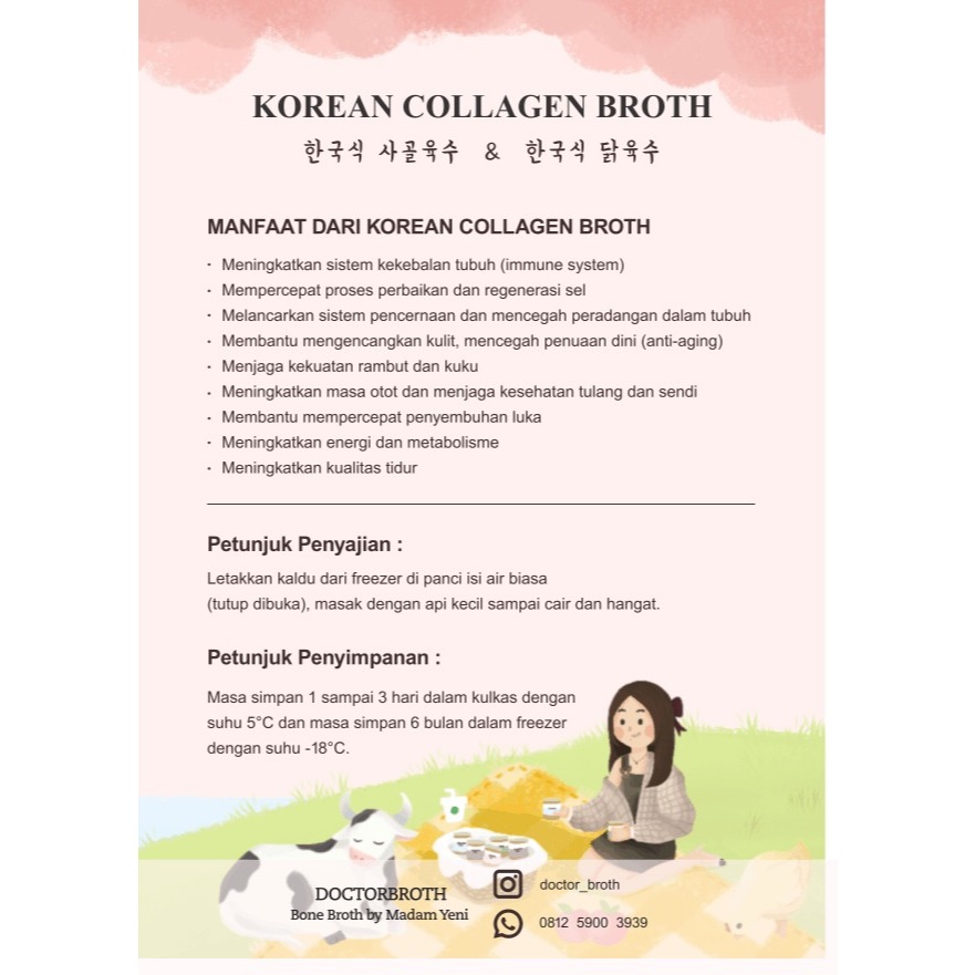 

Promo 7.7 DOCTORBROTH x Michimomo - KOREAN COLLAGEN BROTH - BEEF