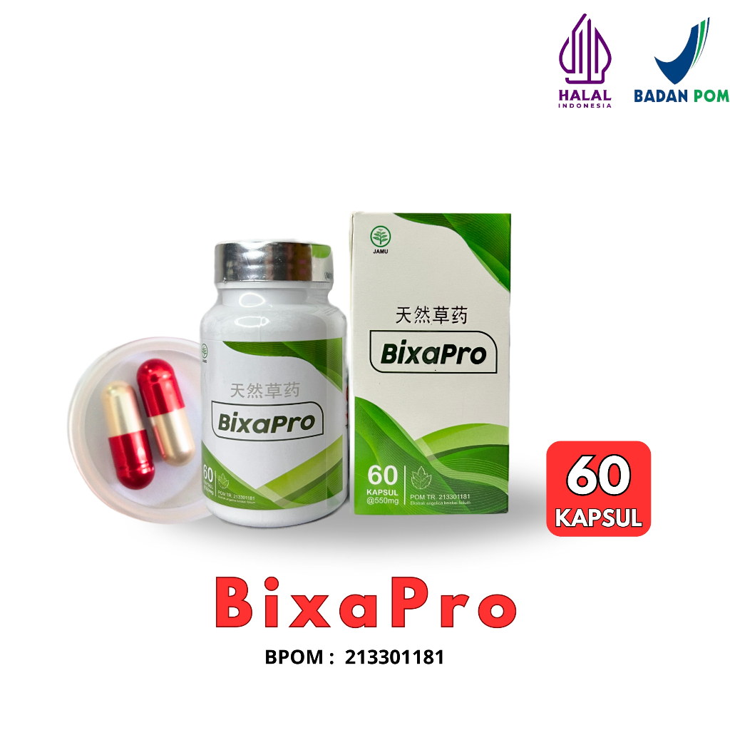 BixaPro Herbal Isi 60 Kapsul Efektif Untuk Atasi Stroke Memperlancar Peredaran Darah