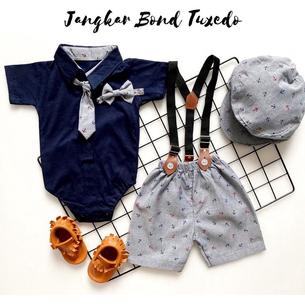 Bagus Banget Baby At Work dpt 2dasi  JANGKAR Baju setelan jumper celana topi suspender pergi jalan l