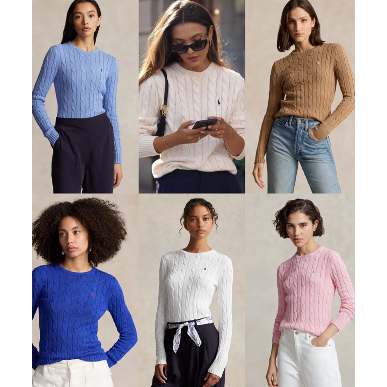 Suplier1st Ralph Lauren CableKnit Cotton Crewneck Sweater