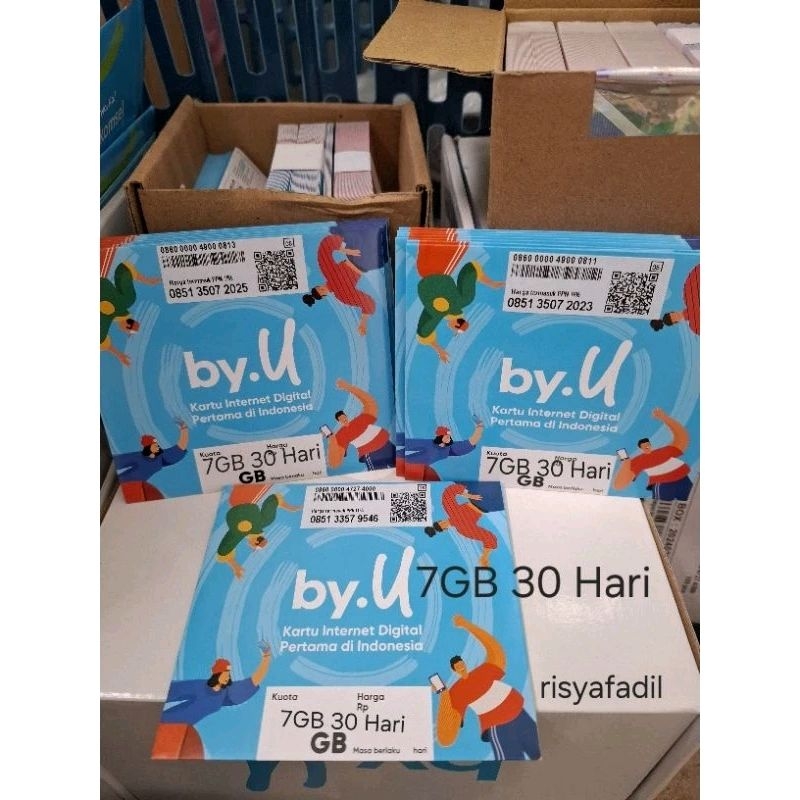 KARTU PERDANA INTERNET BY U TELKOMSEL ISI KUOTA 3GB 30 HARI SIAP REGISTRASI PAKE KK DAN NIK