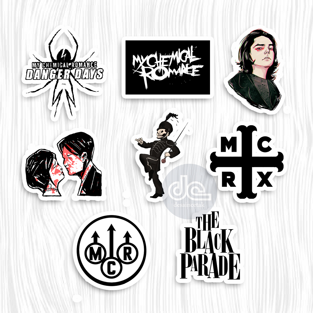 

STIKER MY CHEMICAL ROMANCE | STIKER TUMBLER HP LAPTOP MURAH 8Pcs