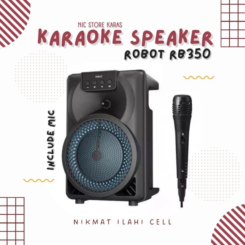SPEAKER BLUETOOTH ROBOT RB350 SOUND SPEAKER FREE MIC