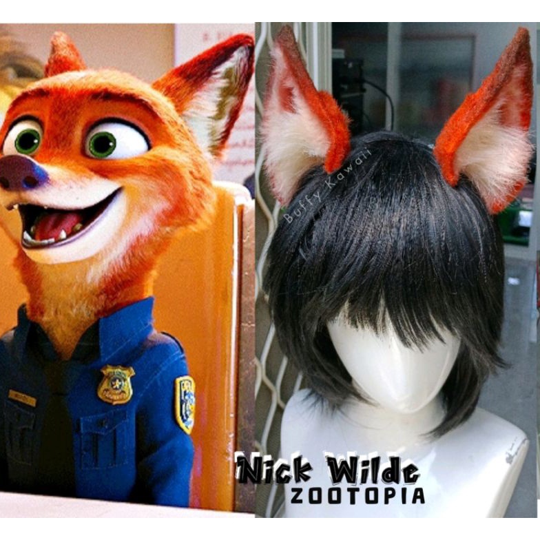 Bando Realistic Nick Wilde Zootopia cosplay fox halloween kitsune disney Berkualitas