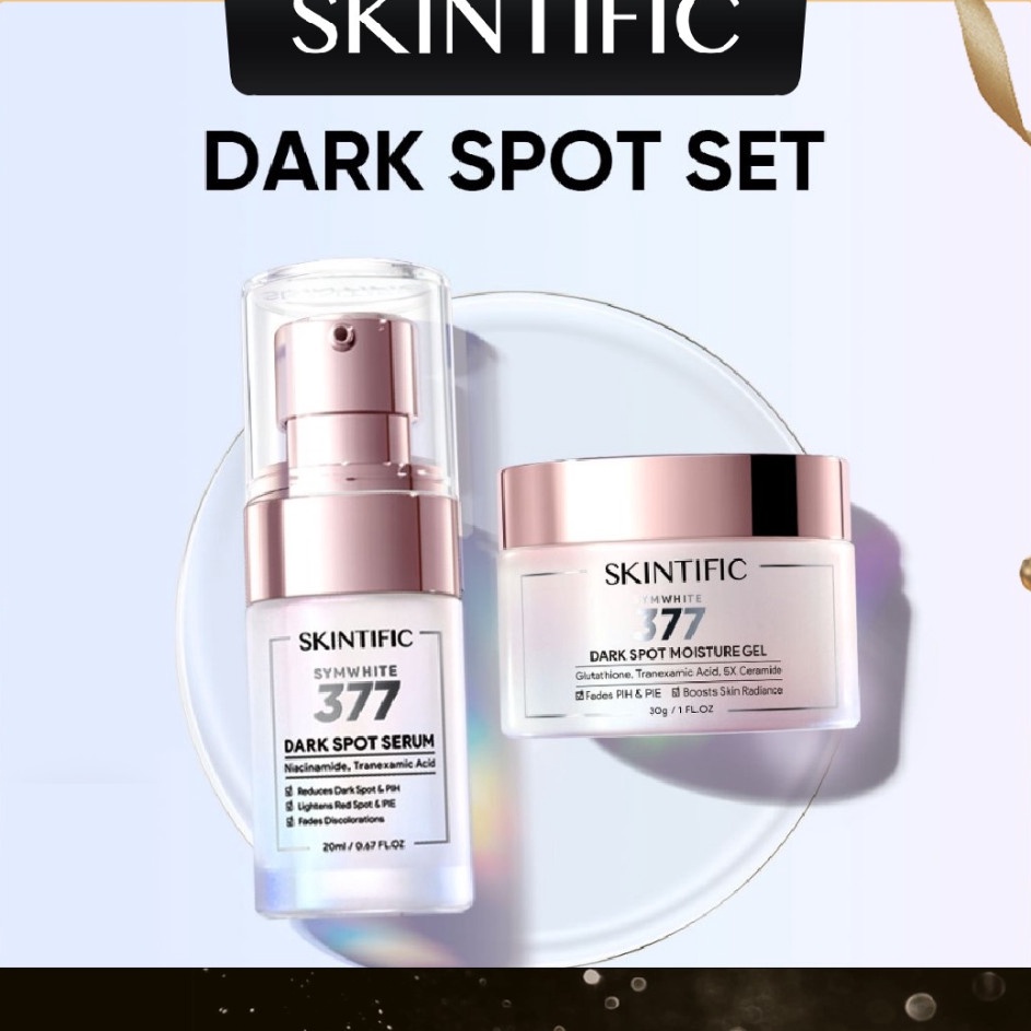 Free Ongkir SKINTIFIC 2pcs set Brightening  Anti Dark Spot Paket 377 Symwhite Serum  Symwhite 377 Da