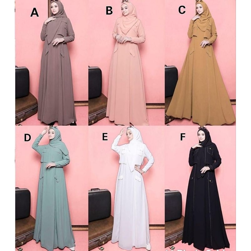 NOURA SERIES BY HUMAIRA DMECCA Gamis Branded QINARA SERIES BY HUMAIRA Gamis Syari Branded Dress Set 