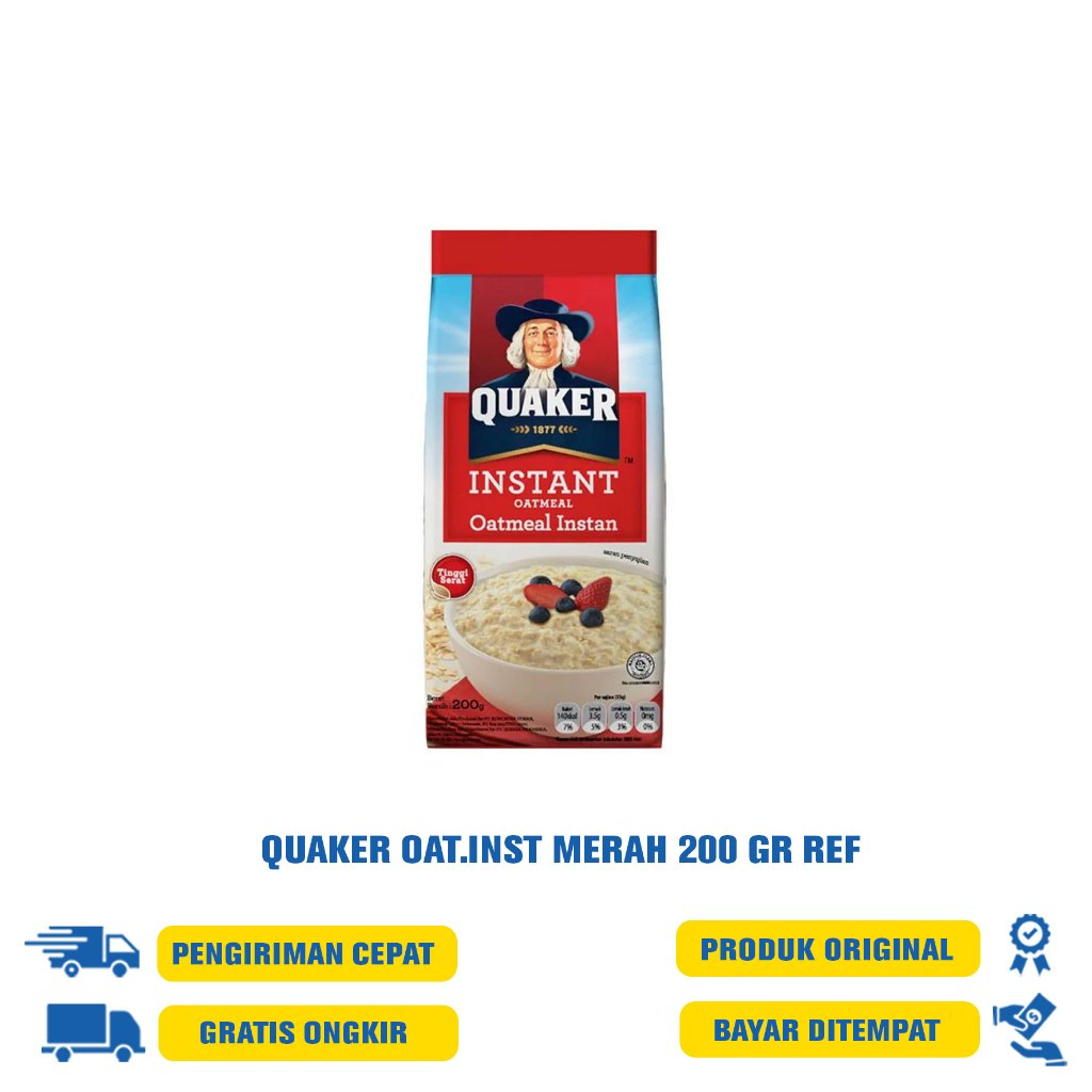 

QUAKER OUTMEAL/SEREAL INSTANT MERAH/BIRU/ 200 GR 800GR