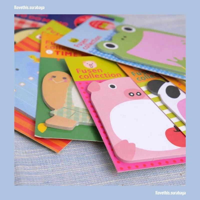 

STICKY NOTES KARAKTER BINATANG LUCU | NOTES TEMPEL