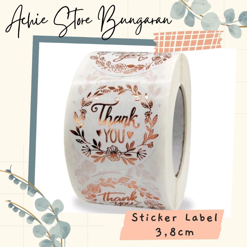 

50 pcs BUKAN 1 ROLL ~ Sticker Label 3.8cm {BESAR} / Sticker Thank You / Sticker Besar / Stiker Box Makanan / Thank You Besar / Sticker Ucapan Terima Kasih / Sticker Ramadhan / Sticker Idul Fitri / Sticker Bismillah Ukhti / Segel Produk