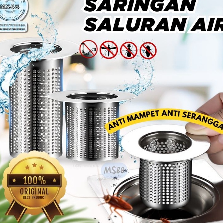 SALE Penutup Saluran Air Kamar Mandi 34 Stainless Steel Saringan Got kamar Mandi Anti Bau Saringan K