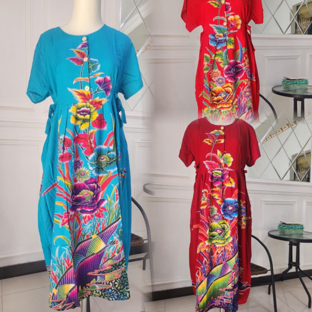 daster kencana ungu cibi tali samping