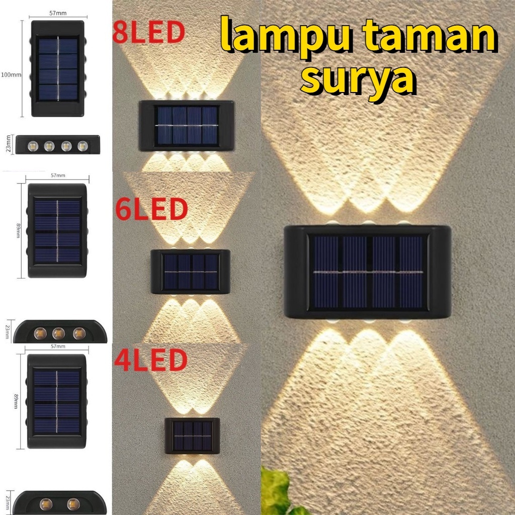 Lampu Dinding Minimalis Outdoor Waterproof / Lampu Taman Tenaga Surya