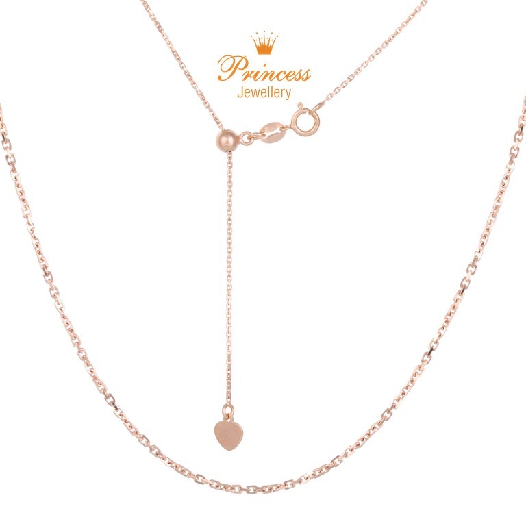 Kalung Emas Rose Gold Model Serut Princess Jewellery