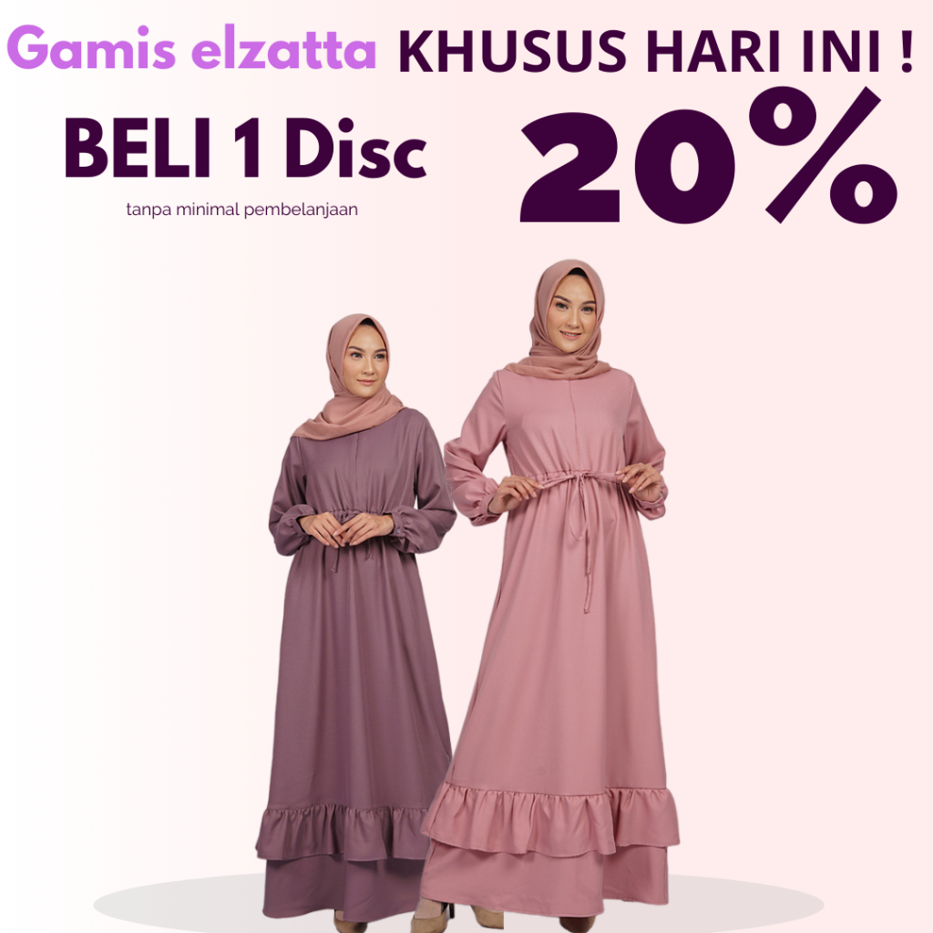 Elzatta Gamis Wanala Nara Gamis Dewasa Busui Frendly gamis polos elzatta promo murah