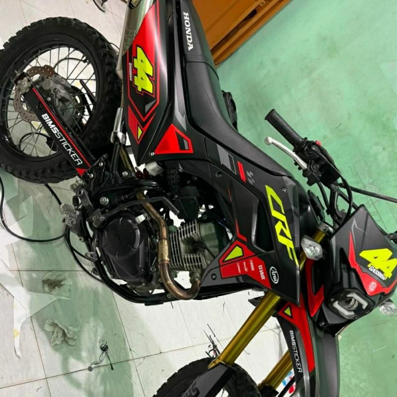 Decal Dekal Stiker Sticer Kawasaki Klx Bf Gordon Crf Supermoto Trabas Bagus