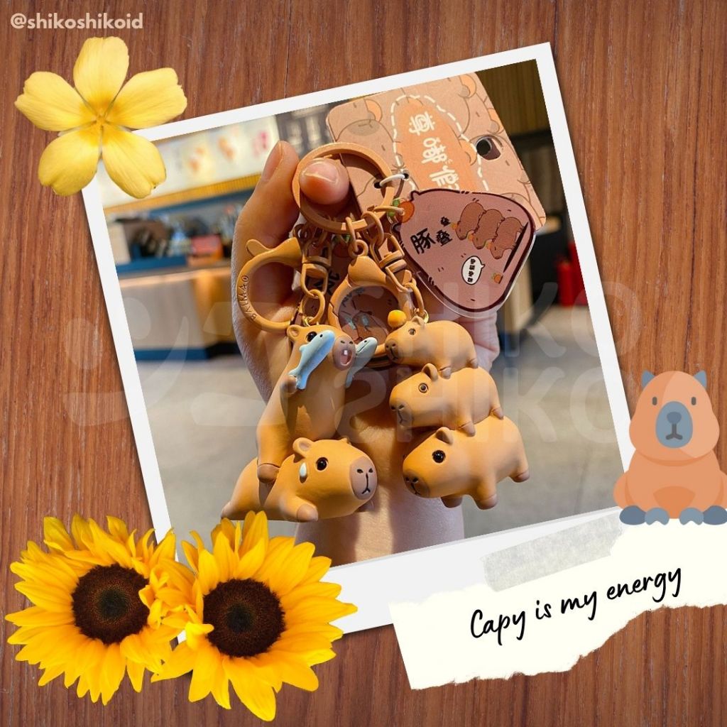 KYCcpy Gantungan Kunci Keychain Kapibara Capy Capybara Dekorasi Lucu Miniso KKV Popmart