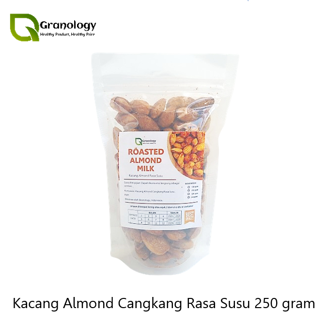 

Kacang Almond Cangkang Rasa Susu / Roasted Almond In Shell Milk Flavour (250 gram)