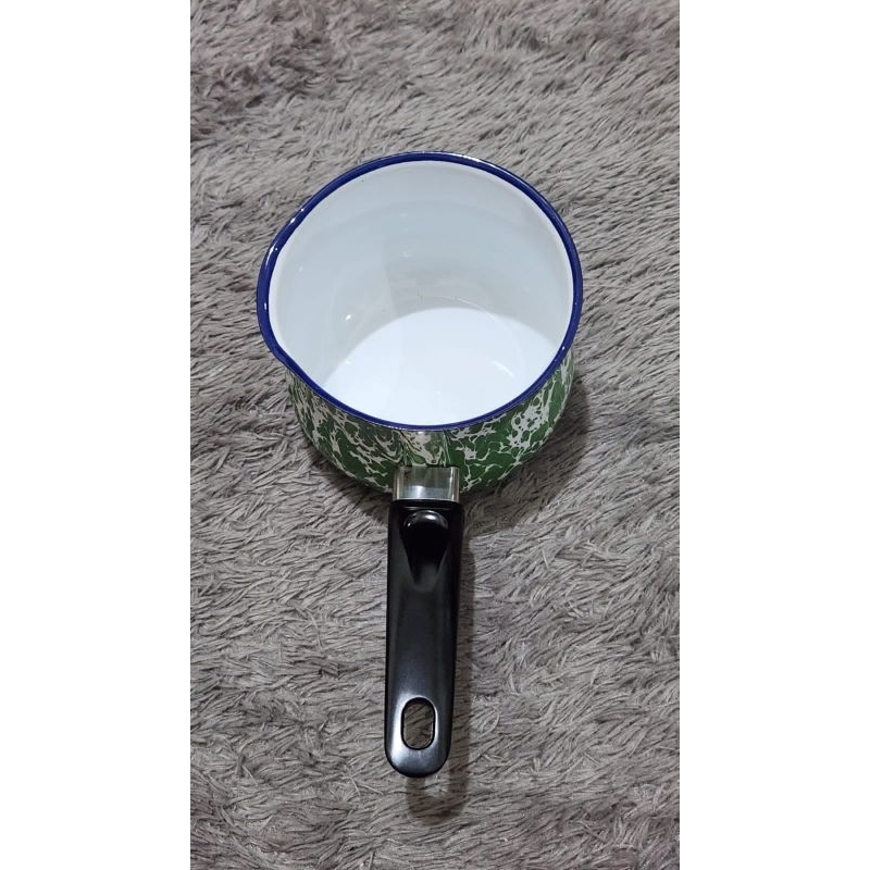 Milk pan ejiri enamel 12cm Blirik lurik.TBQ10902