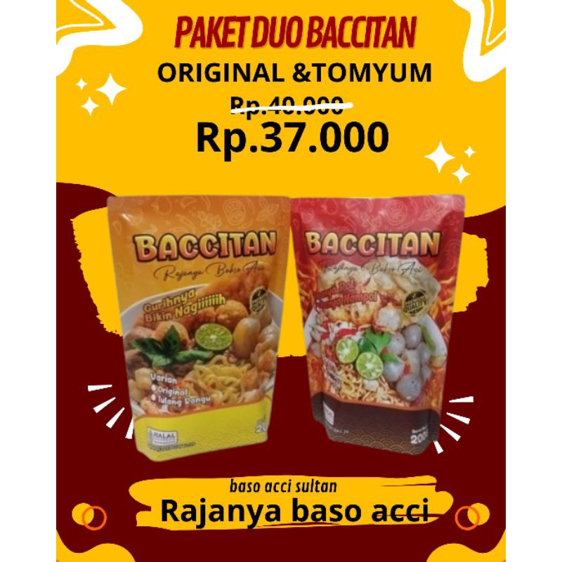 

BACCITn/baso aci sultan/baci/tomyum/mercon/paket Duo varian