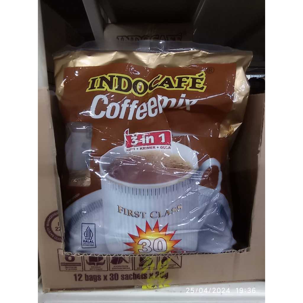 

INDOCAFE COFFE MIX 3 IN 1 BAG 30X20GR - PER BAG & KARTON