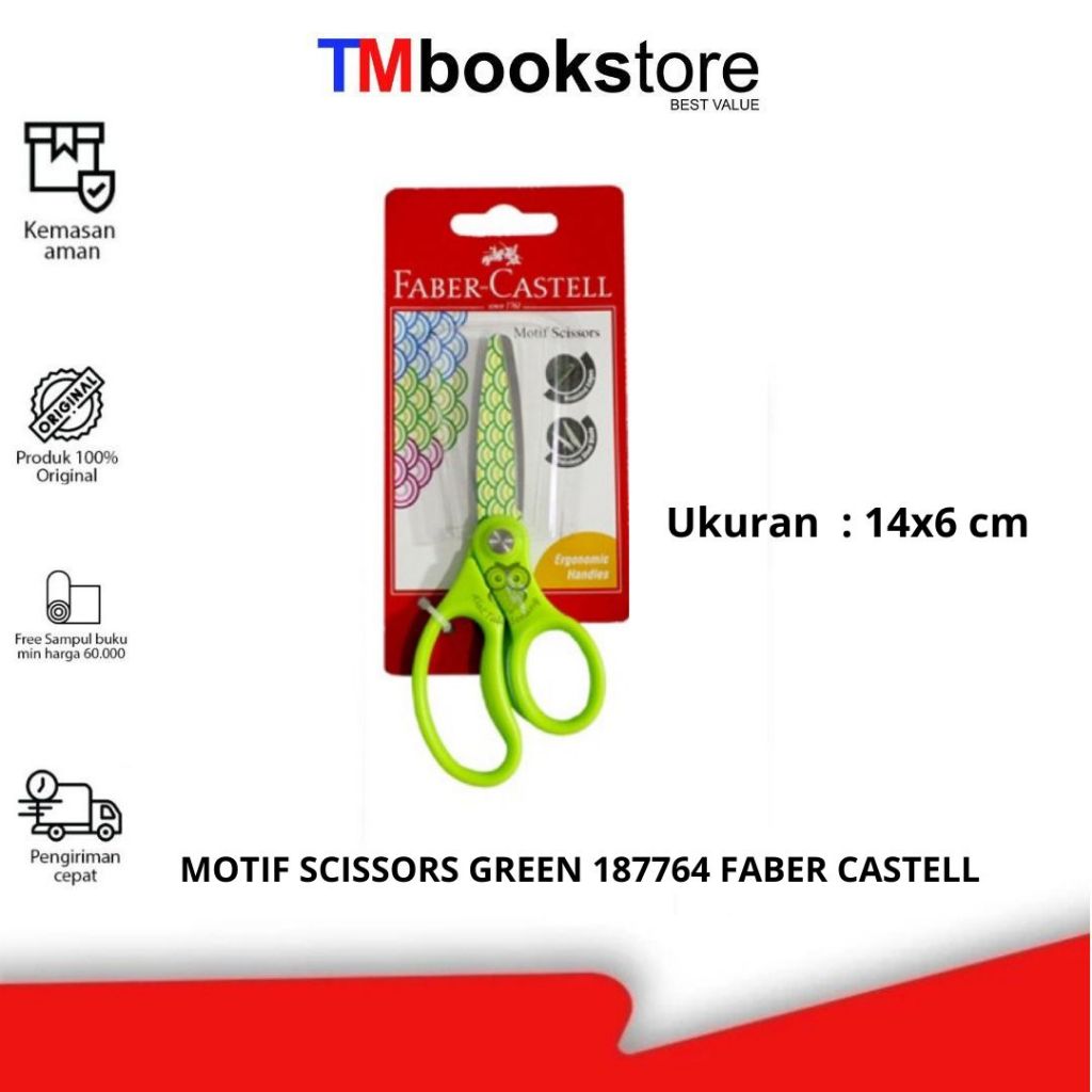 

MOTIF SCISSORS GREEN 187764 FABER CASTELL