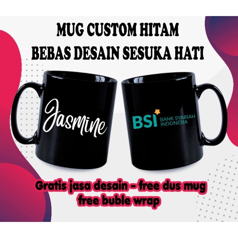 Mug Hitam Custom